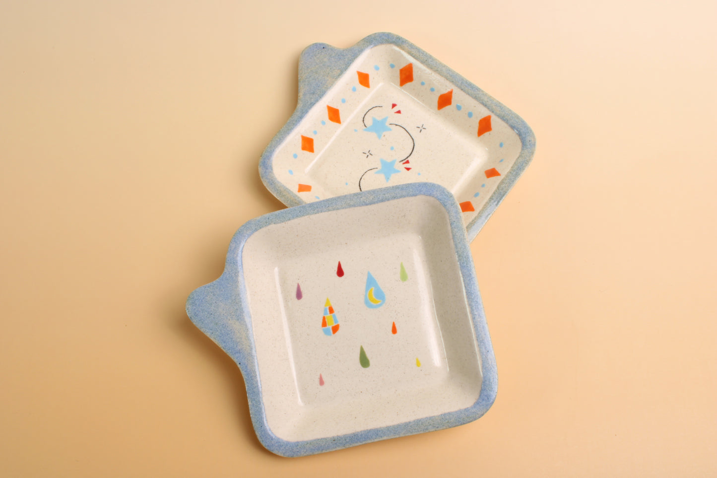 Rainbow Raindrops Dish
