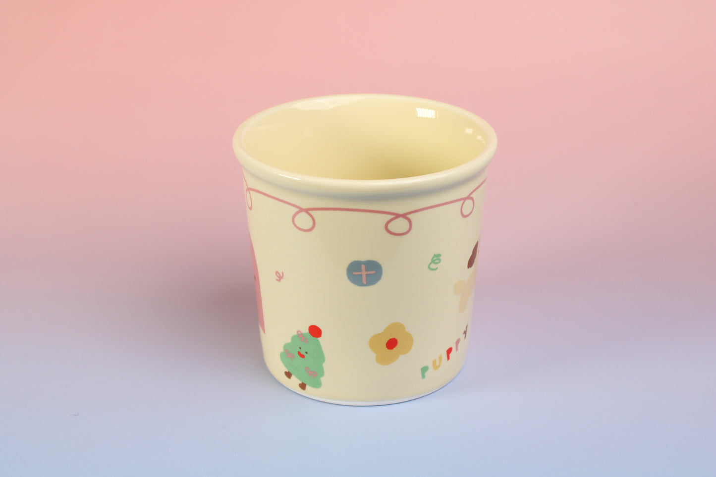 Cute Puppy Home Ceramic Mug - Kawaii Cartoon Dog Cup for Breakfast, Milk & Dessert, 9 oz