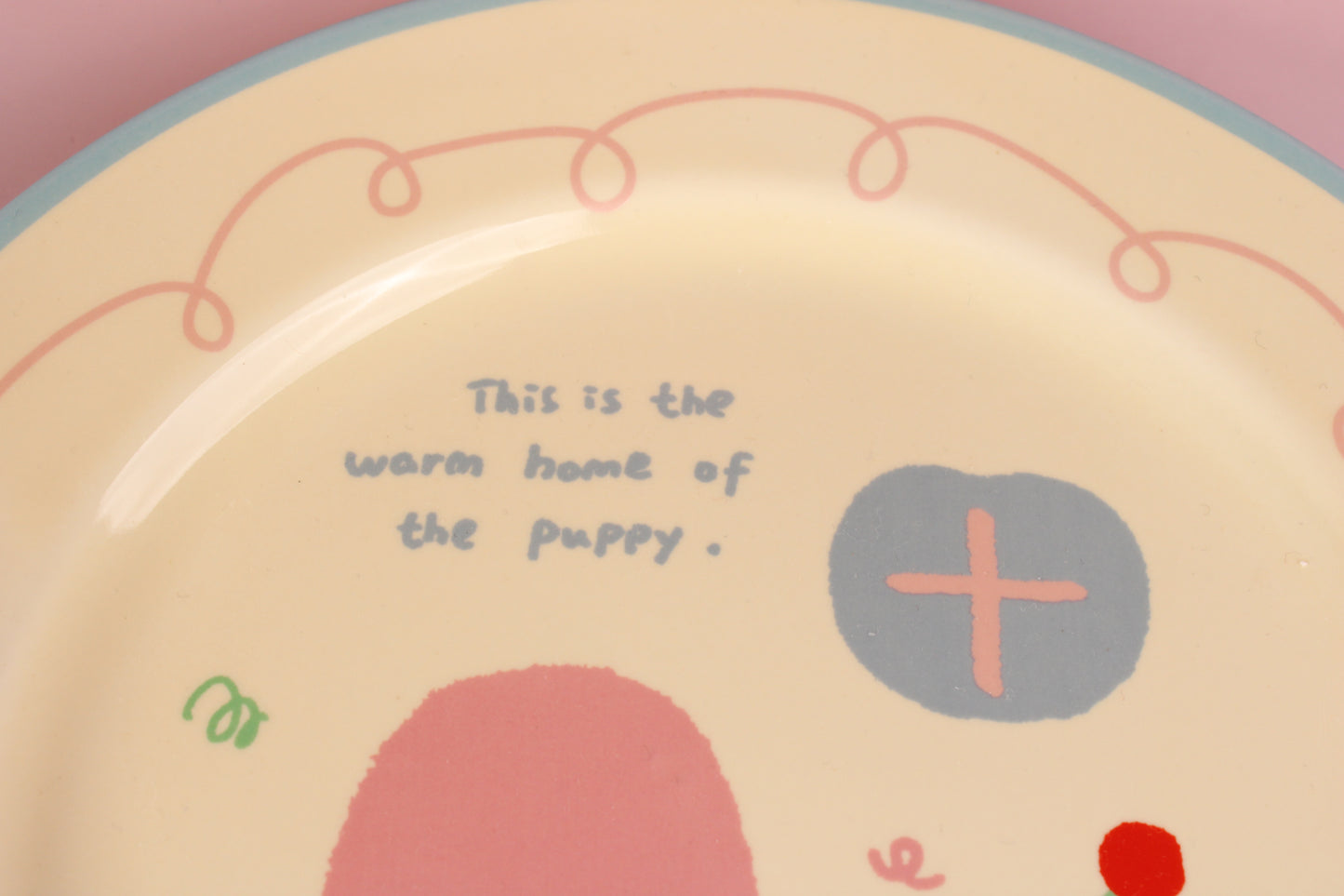 Kawaii Puppy Home Ceramic Dish – Warm Puppy & Christmas Tree Plate, Hand-Painted-Lovely Plates for home ritual meals – Dessert Plate -High Value Breakfast Plate