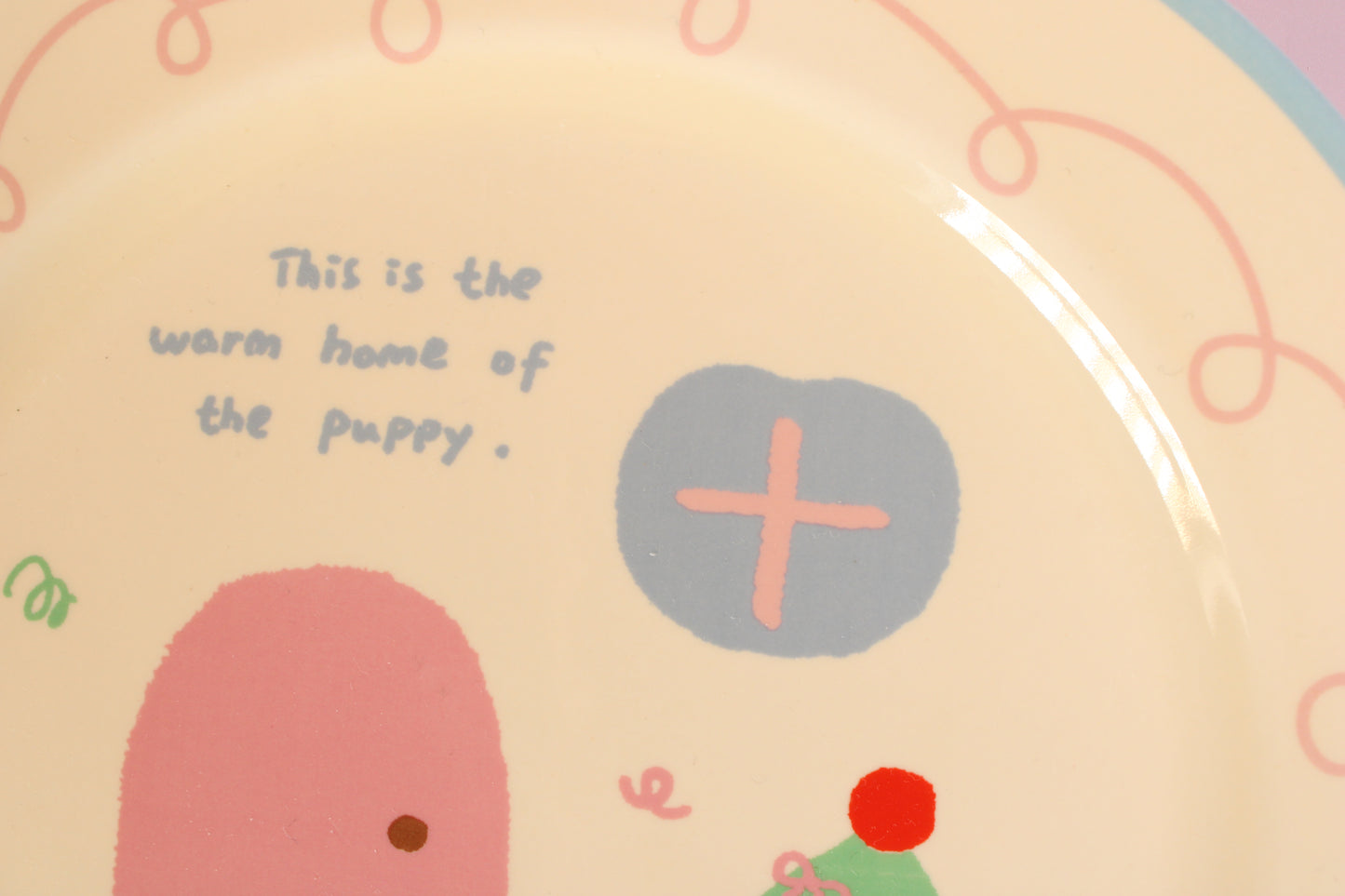 Kawaii Puppy Home Ceramic Dish – Warm Puppy & Christmas Tree Plate, Hand-Painted-Lovely Plates for home ritual meals – Dessert Plate -High Value Breakfast Plate