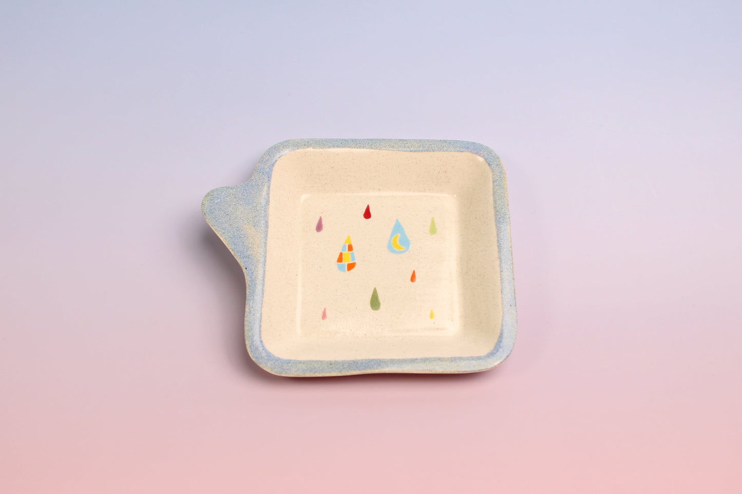 Rainbow Raindrops Dish
